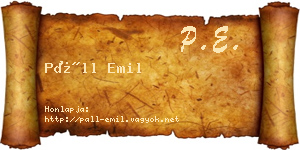 Páll Emil névjegykártya